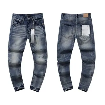 A pair of faded blue jeans shown front and back on a white background.